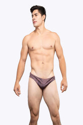 Swimbrief Reversible (Brown & Orange)