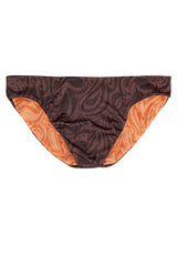 Swimbrief Reversible (Brown & Orange)