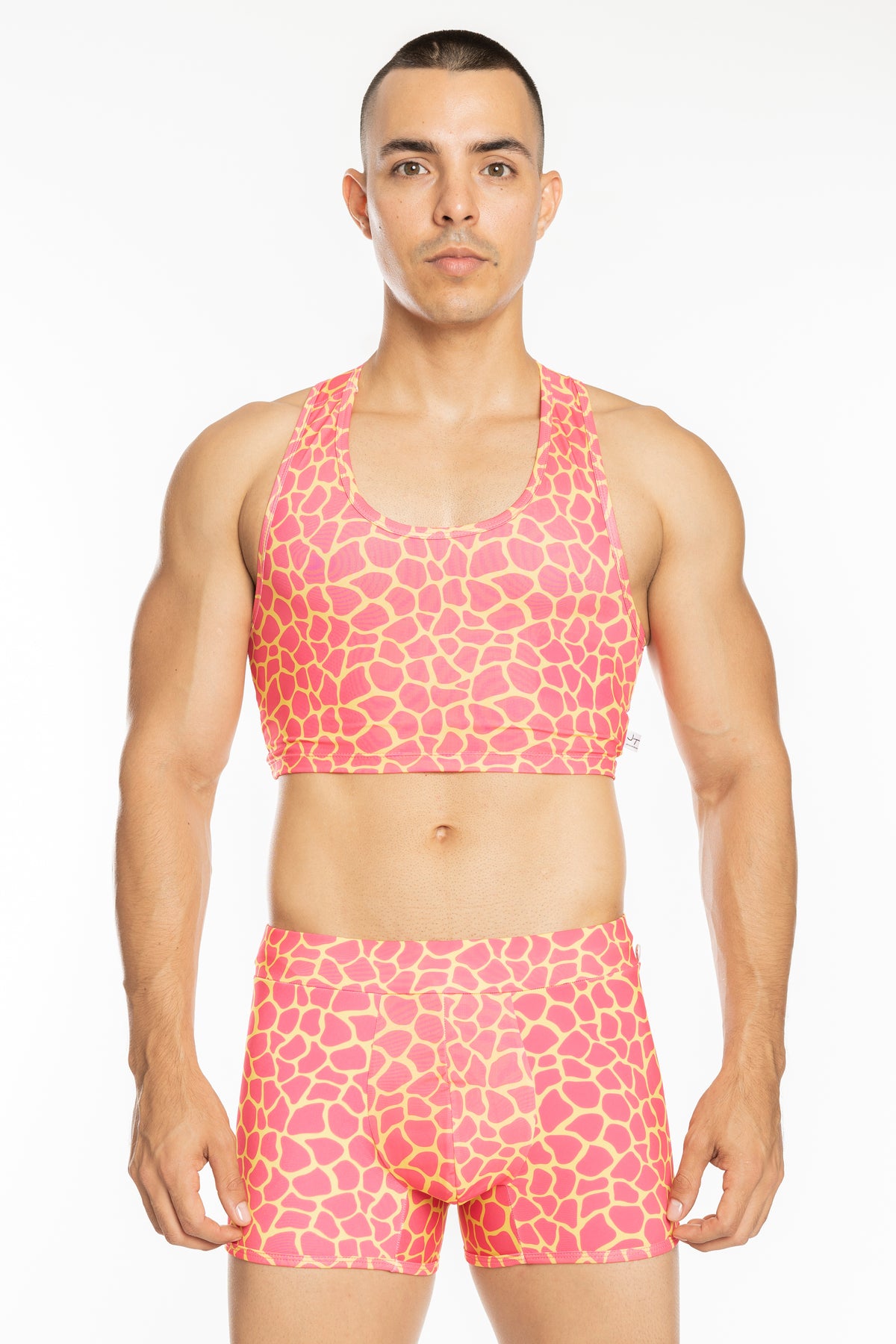 Crop Top Fuchsia Giraffe