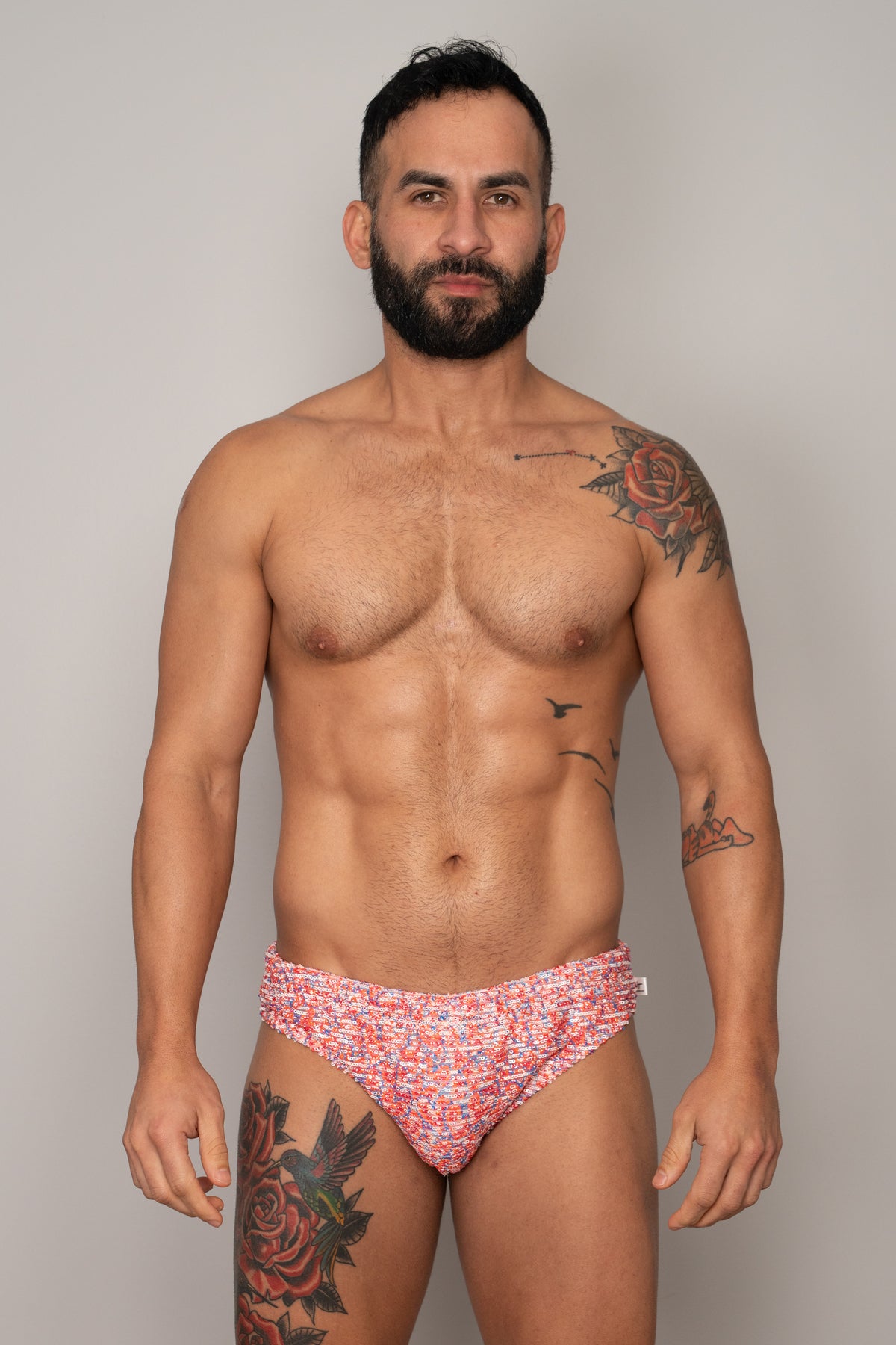 Swimbrief (Sequins) Red Heart