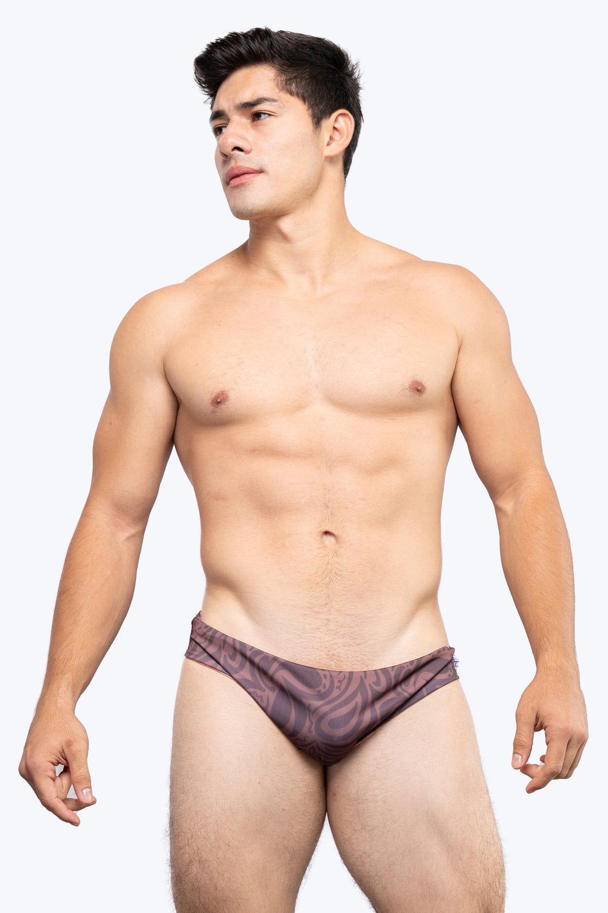 Swimbrief Reversible (Brown & Orange)