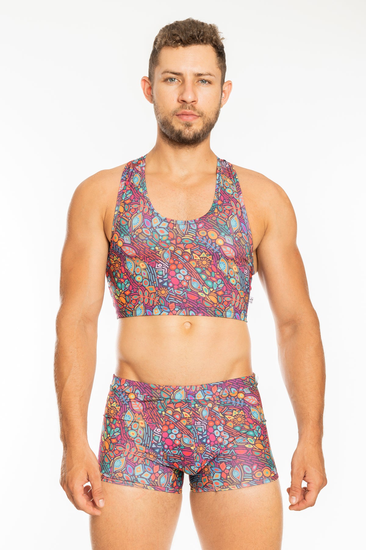 Crop Top Bohemian Art