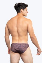 Swimbrief Reversible (Brown & Orange)